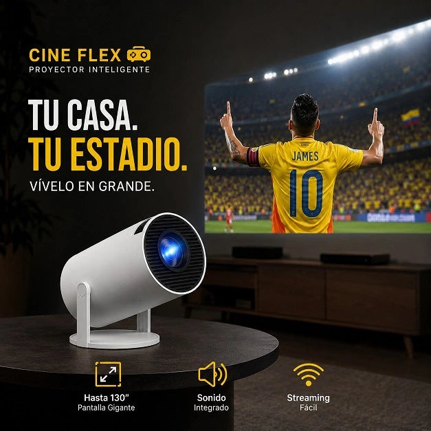 Cine Flex 360 - Proyector portátil 4K, tu sala de cine donde quieras