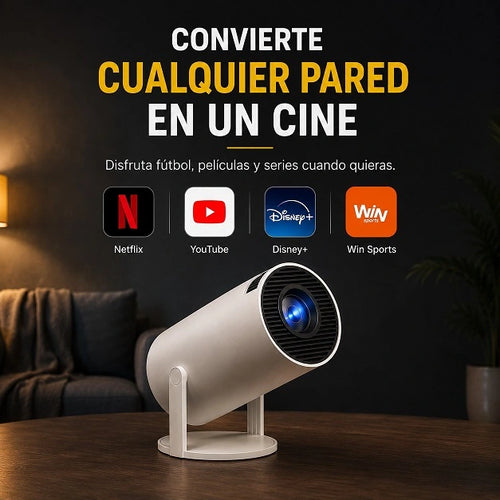 Cine Flex 360 - Proyector portátil 4K, tu sala de cine donde quieras