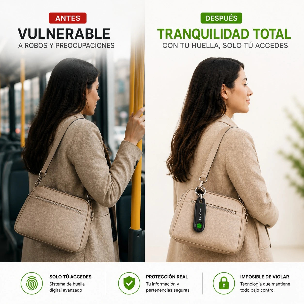 Huella Pro - Candado Inteligente sin llaves y sin códigos