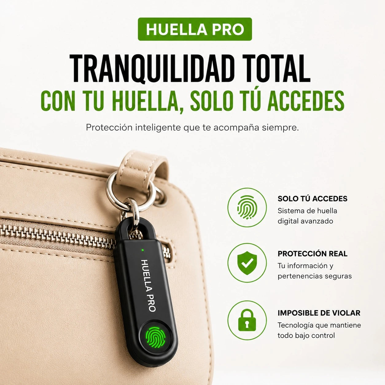 Huella Pro - Candado Inteligente sin llaves y sin códigos